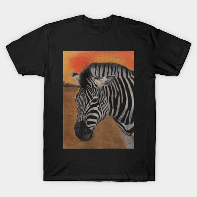 Zebra T-Shirt by teenamarie23art